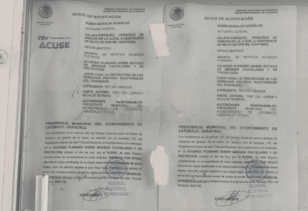 Por violencia de género, TEV dicta protección a síndica de Catemaco