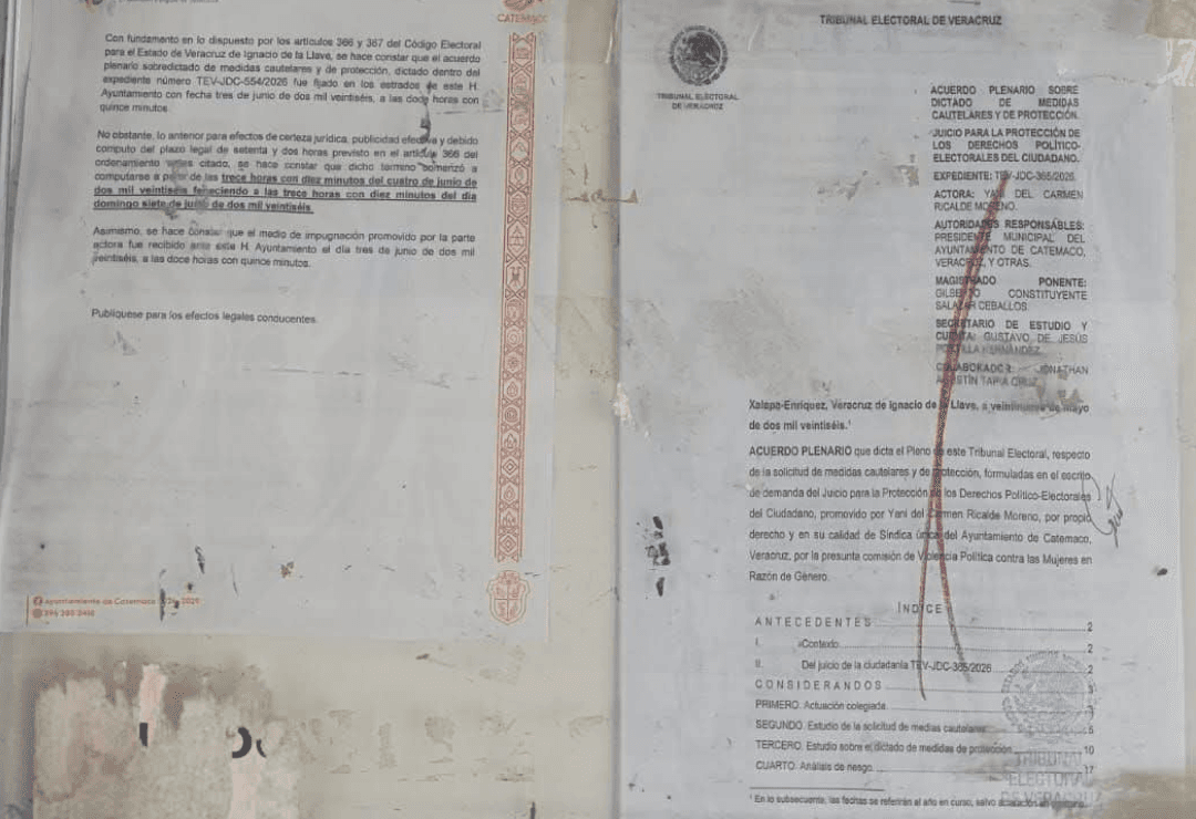 Por violencia de género, TEV dicta protección a síndica de Catemaco